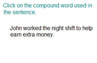 Identifying Compound Word in a Sentence Part 3