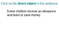 Identifying the Direct Object