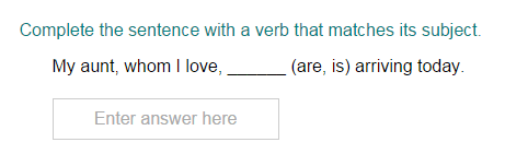 Choosing a Verb to Match with Its Subject