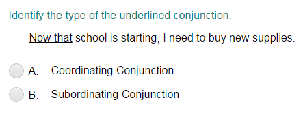 Identifying the Conjunction as Coordinating or Subordinating Part 2