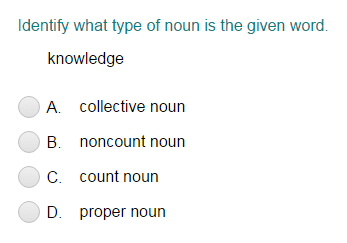 Identifying the Type of Noun Part 1