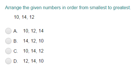 Ordering 2-digit Numbers