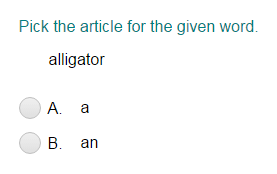Identifying the Correct Article for a Word Part 1