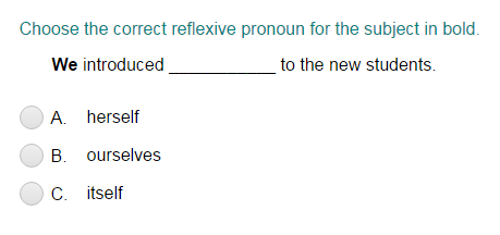 Picking the Correct Reflexive Pronoun for the Subject