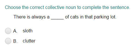 Choosing the Correct Collective Noun to Complete a Sentence