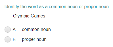 Identifying a Noun as Common or Proper