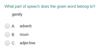 Identifying Part of Speech for a Given Word Part 1