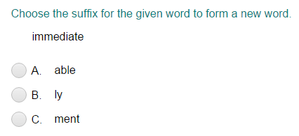 Identifying the Suffix for a given Word to Form a New Word Part 3