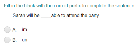 Completing a Sentence Using the Correct Prefix Part 1