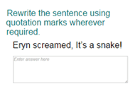 Rewriting Sentences Using Quotation Marks