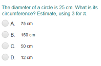 Calculate Radius, Diameter, and Circumference