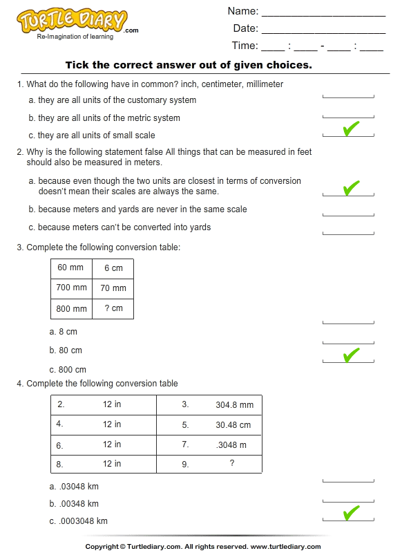 Converting Between Metric And Customary Units Of Length Worksheet