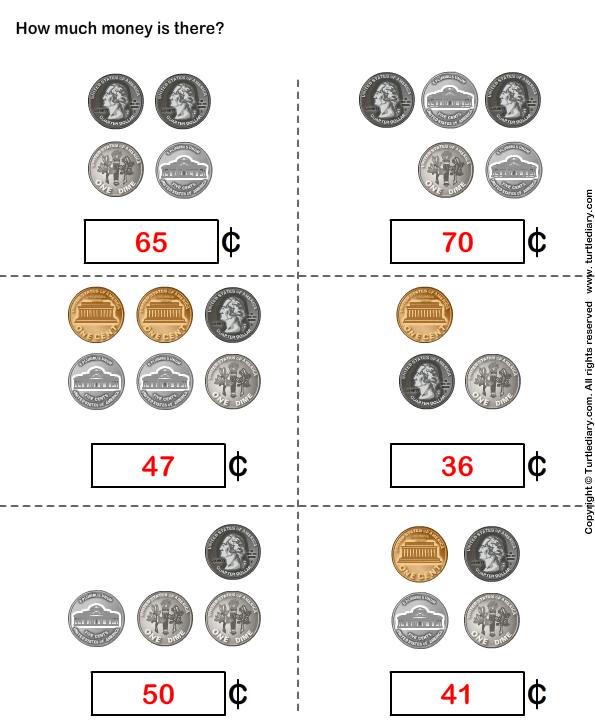 count coins and write the amount worksheet turtle diary