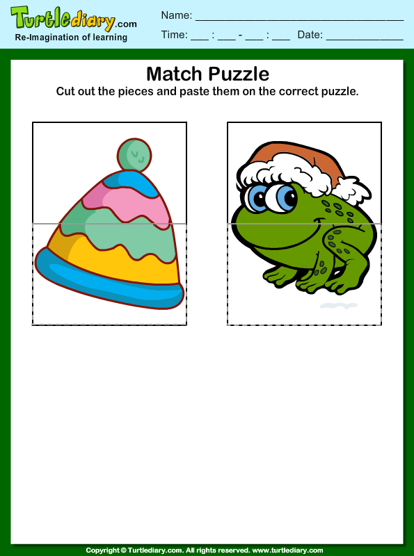 Cut and Paste Picture Puzzle Worksheet - Turtle Diary