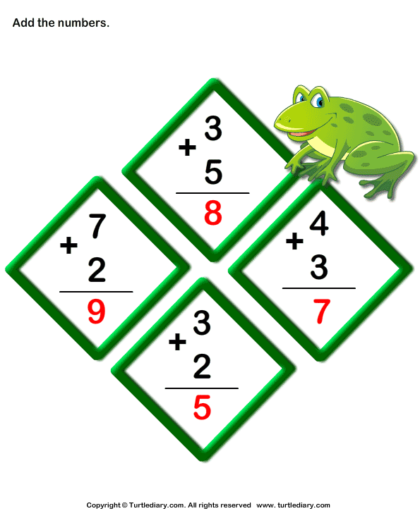 finding-sum-of-two-one-digit-numbers-worksheet-turtle-diary