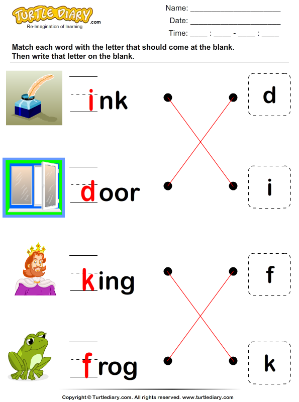 identify the missing letter worksheet turtle diary