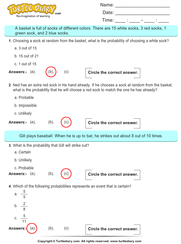 probability multiple choice questions and answers pdf
