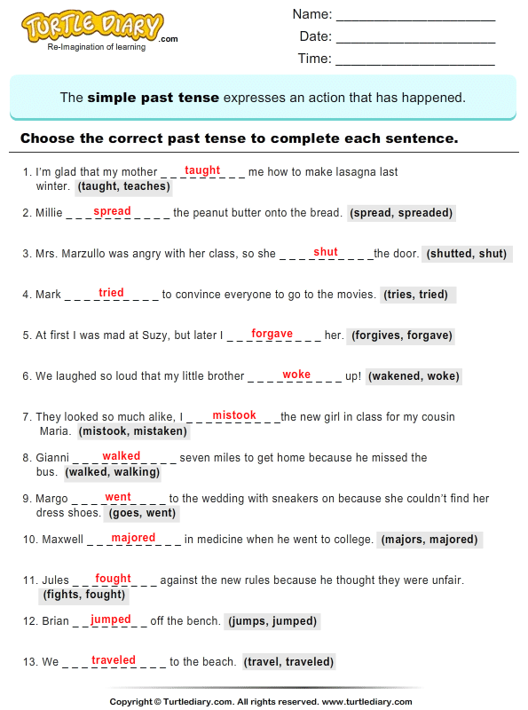 Verb tense and resume