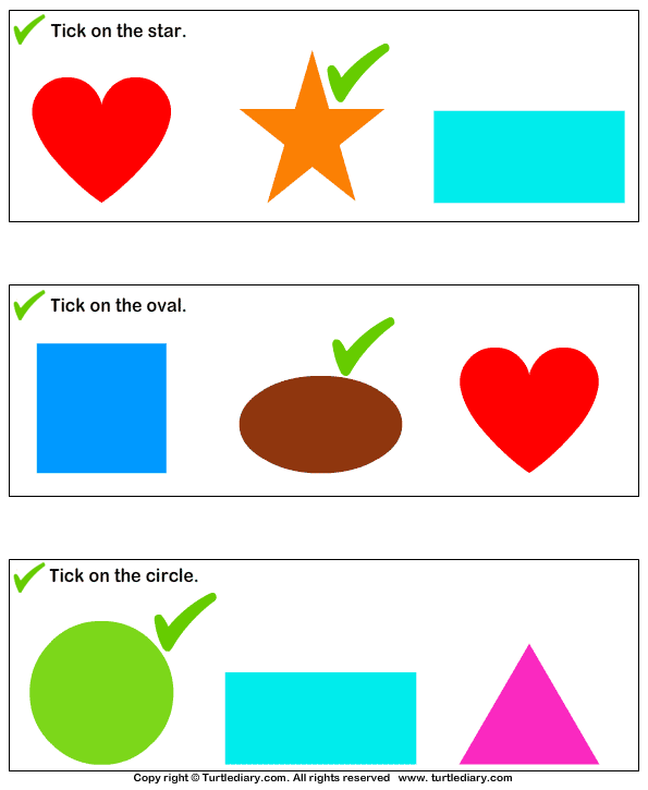 recognizing shapes worksheet turtle diary