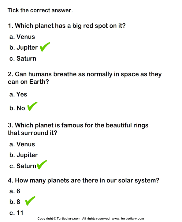 solar system chapter quiz for kids