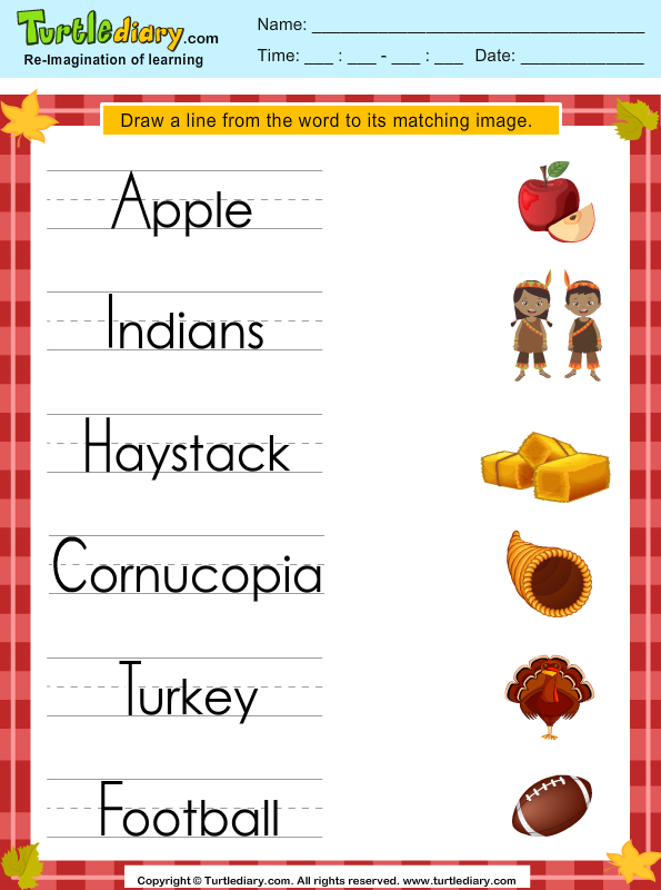 turkey kindergarten worksheets