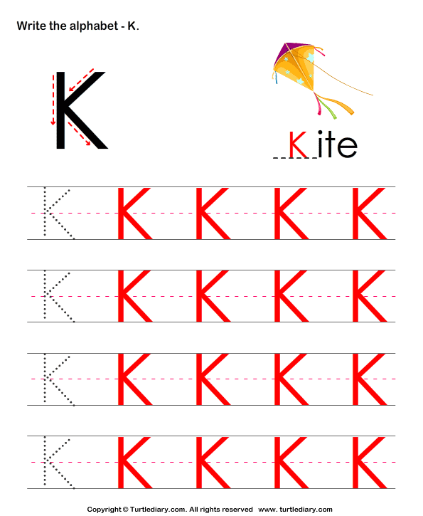 uppercase alphabet writing practice k worksheet turtle diary