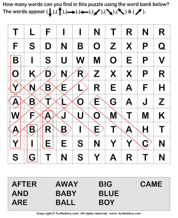 word search maker free printable with answer key
