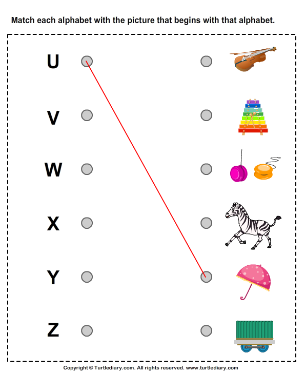 Match Alphabets With Pictures