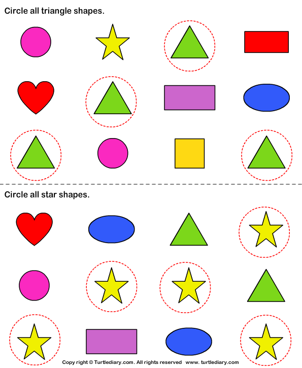 Identify shapes - TurtleDiary.com