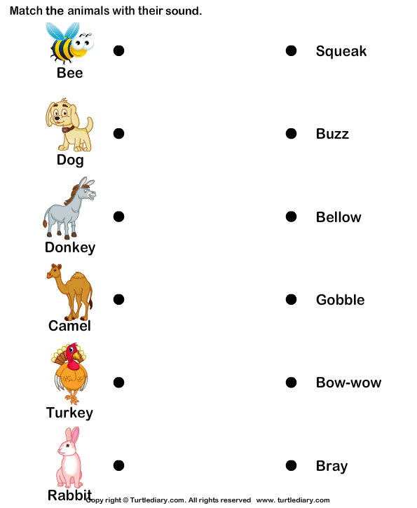 Farm Animals With Sounds Worksheet - Turtle Diary