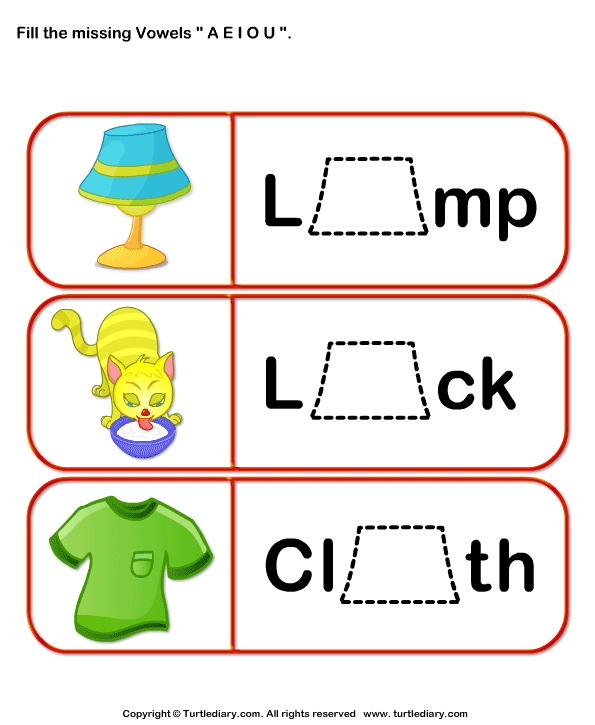 printable kindergarten worksheets vowels