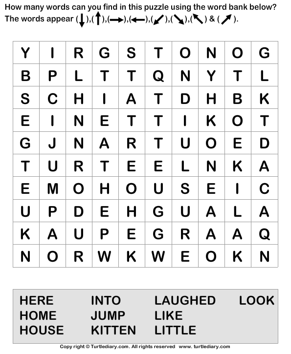 Find And Circle The Words Turtle Diary Worksheet