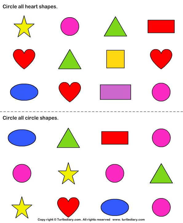 Find the Shapes Worksheet - Turtle Diary