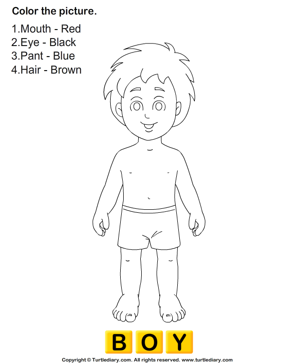 Human Body Parts Coloring Pages For Kids