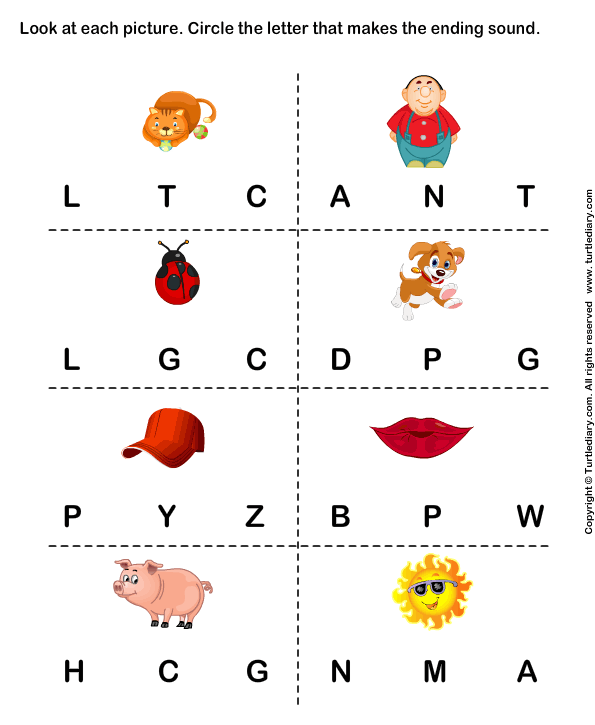 identify the beginning sound turtle diary worksheet