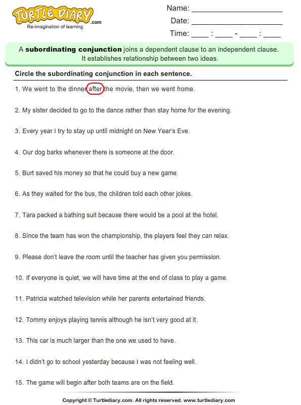 coordinating-and-subordinating-conjunctions-exercises-with-answers