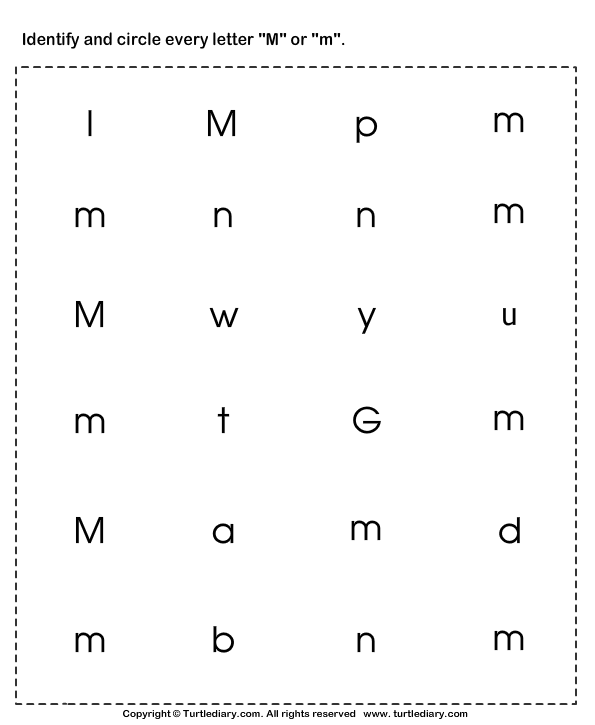  Letter M Recognition Worksheets Free Download Gmbar co