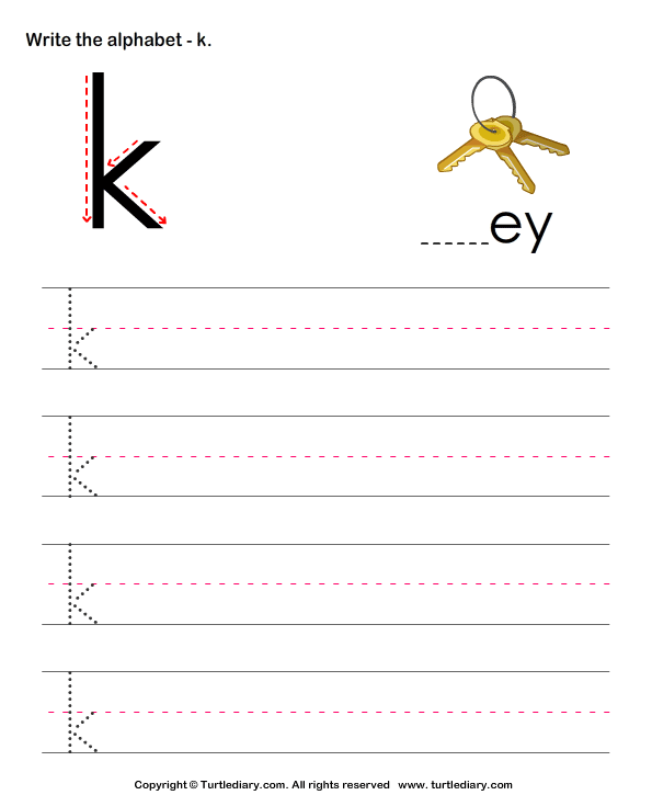 lower case k letter