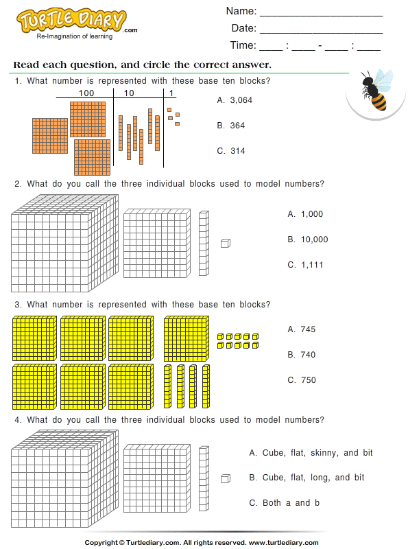 Numbers Through Ten Thousands Worksheets