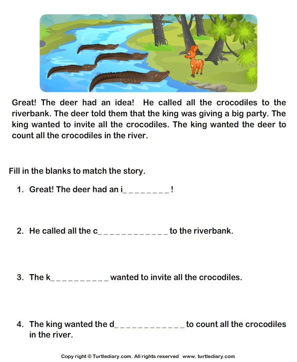 Read Prehension Deer And Crocodiles And Answer The