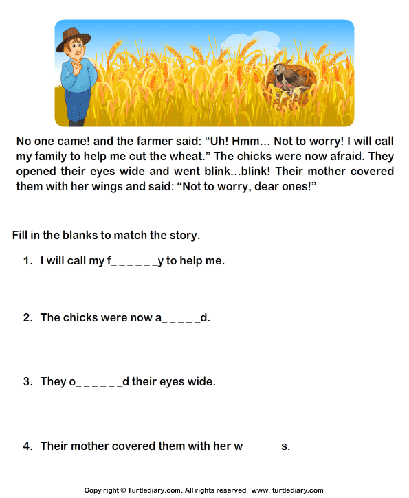 reading grade 1 free comprehension printable and the Read Farmer and Sparrow Answer Comprehension