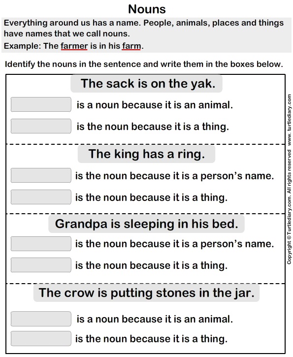 Identifying Nouns In A Paragraph