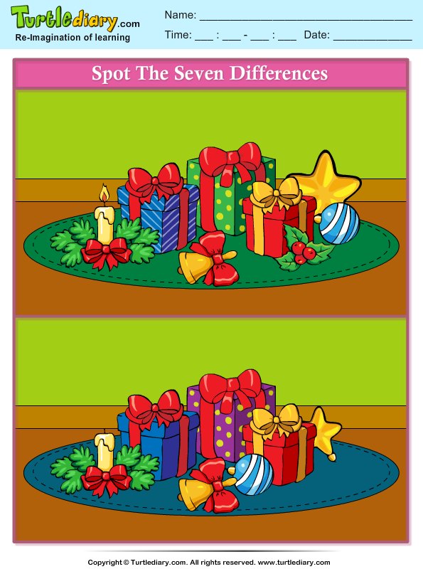 Free Printable Christmas Spot The Difference Printable Templates