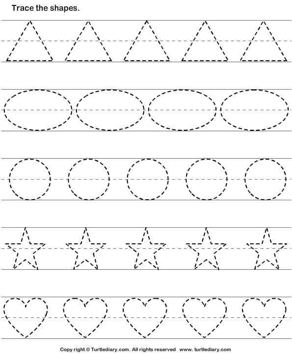 printable kindergarten tracing worksheets