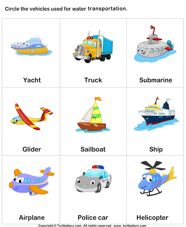 transportation by water turtle diary worksheet