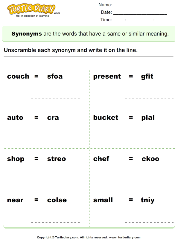 synonyms and antonyms worksheet with answers pdf
