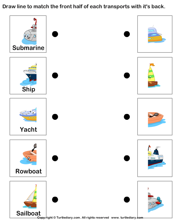 Water Transportation Worksheet - Turtle Diary