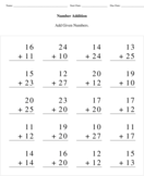 Adding 2-Digits Number to a 2-Digit Number without regrouping (Sum upto 50) - addition - Second Grade