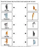 Body Parts of Animals Worksheets