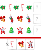 Christmas Pattern Cut and Paste 1 2 1 2 1